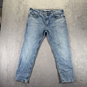Original Use Jeans Men's 36x30 Blue Cotton Denim Tapered Leg Slim Faded Workwear